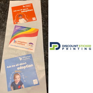 Adoption Matters’ new stickers provided by Discount Sticker Printing