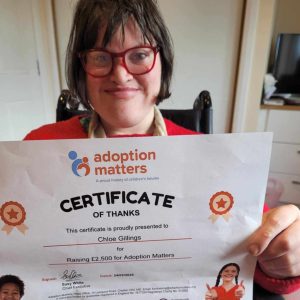 Chloe Gillings – A Remarkable Adoption Matters Fundraiser