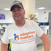 Brian sporting his Adoption Matters t-shirt