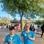 Jack and Annie's daughter with a well deserved ice cream and lolly ice