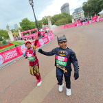 Arhaan and his brother running the Vitality Westminster Mile